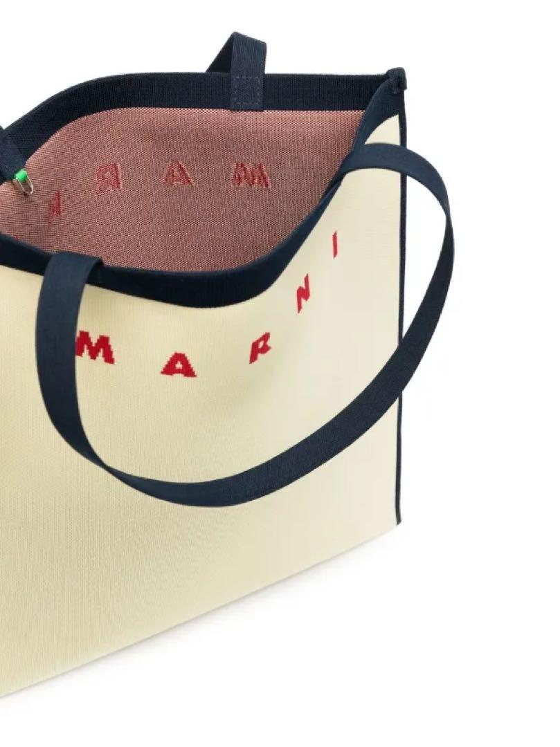 マルニ トートバッグ レディース ロゴバッグ 新品 キャンバス