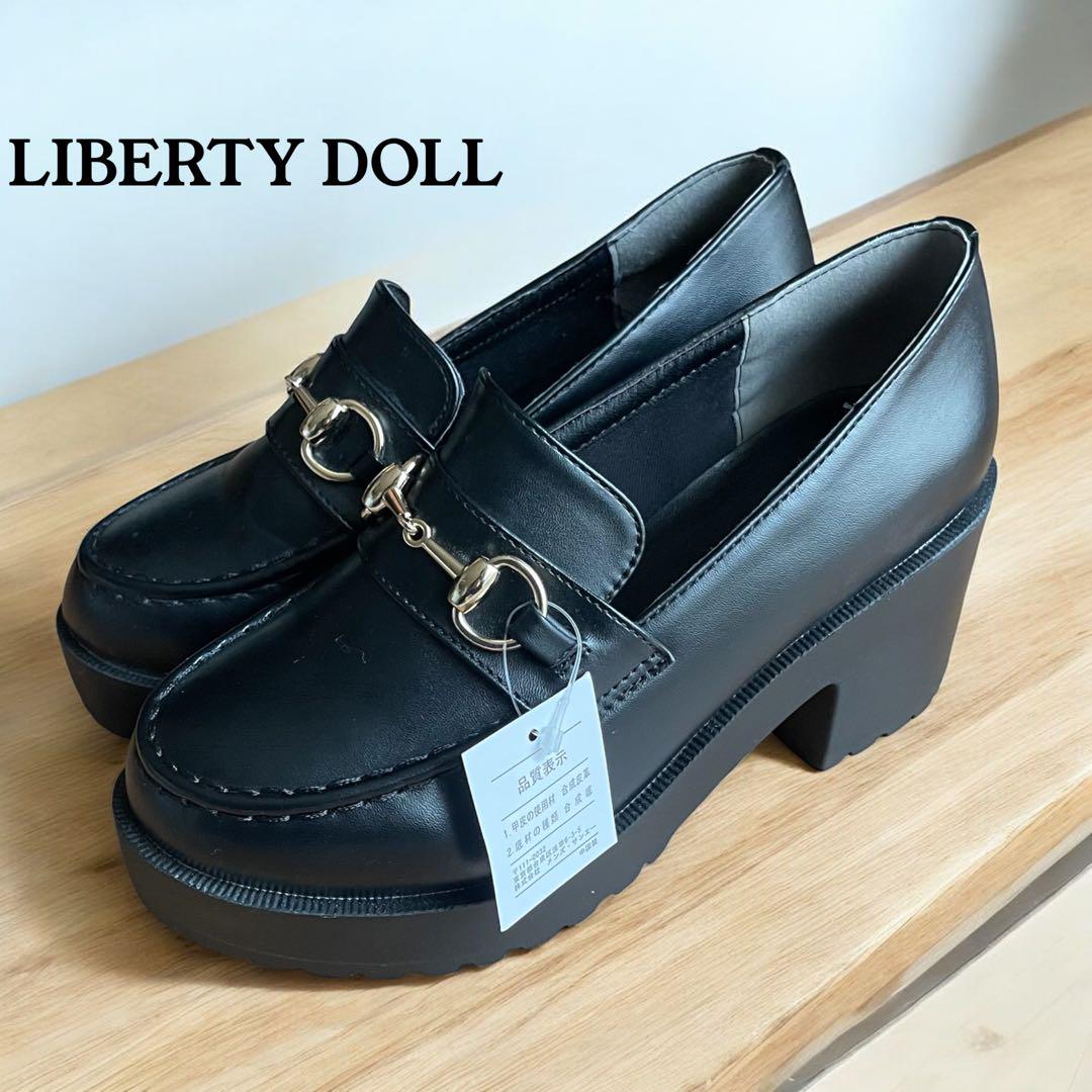 未使用　LiBERTYDOLL 　厚底フリンジビットローファー　M ブラック