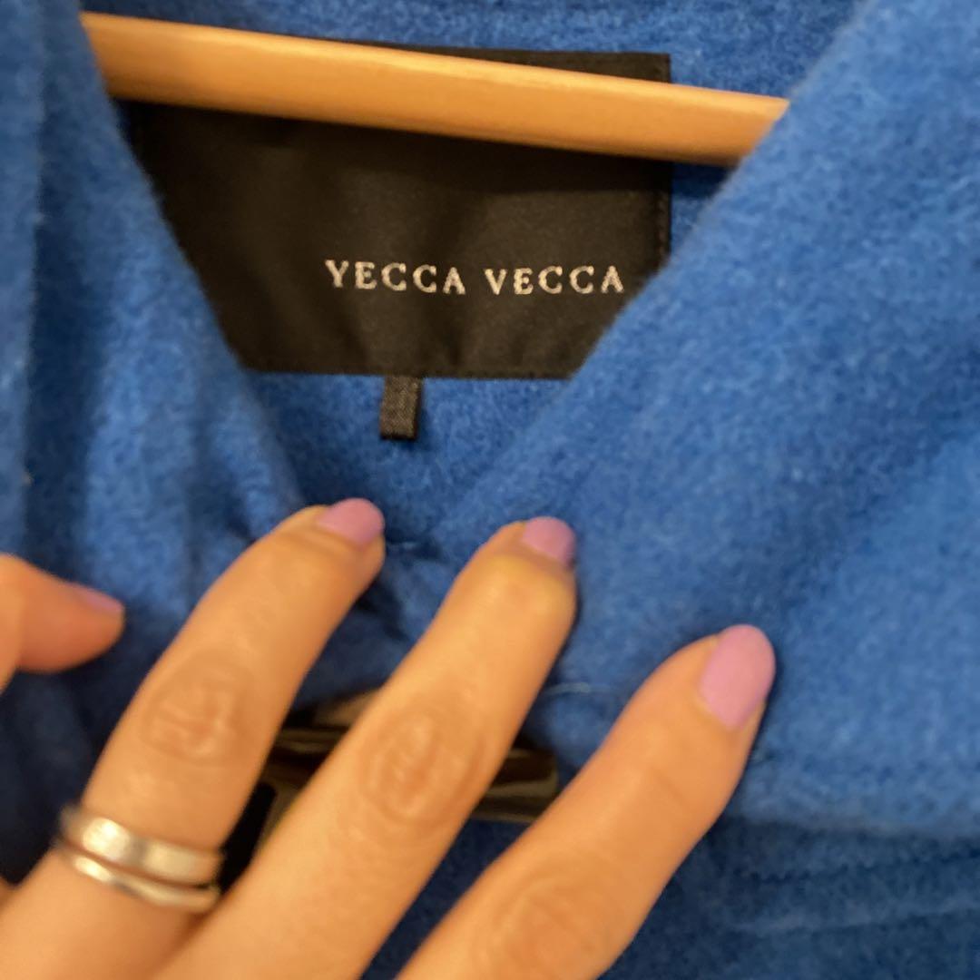 【イェッカヴェッカ】ロングダッフルコート　ブルー