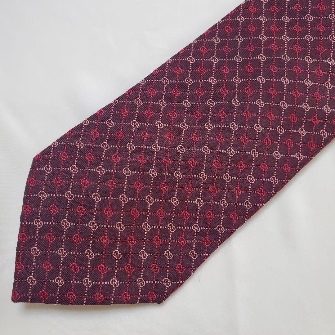 Amazon.co.jp: (グッチ) GUCCI グッチネクタイレッド GG柄 GUJ