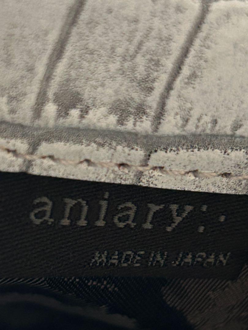 未使用 aniary アニアリ クロコ型押し レザー トートバッグ 黒 本革