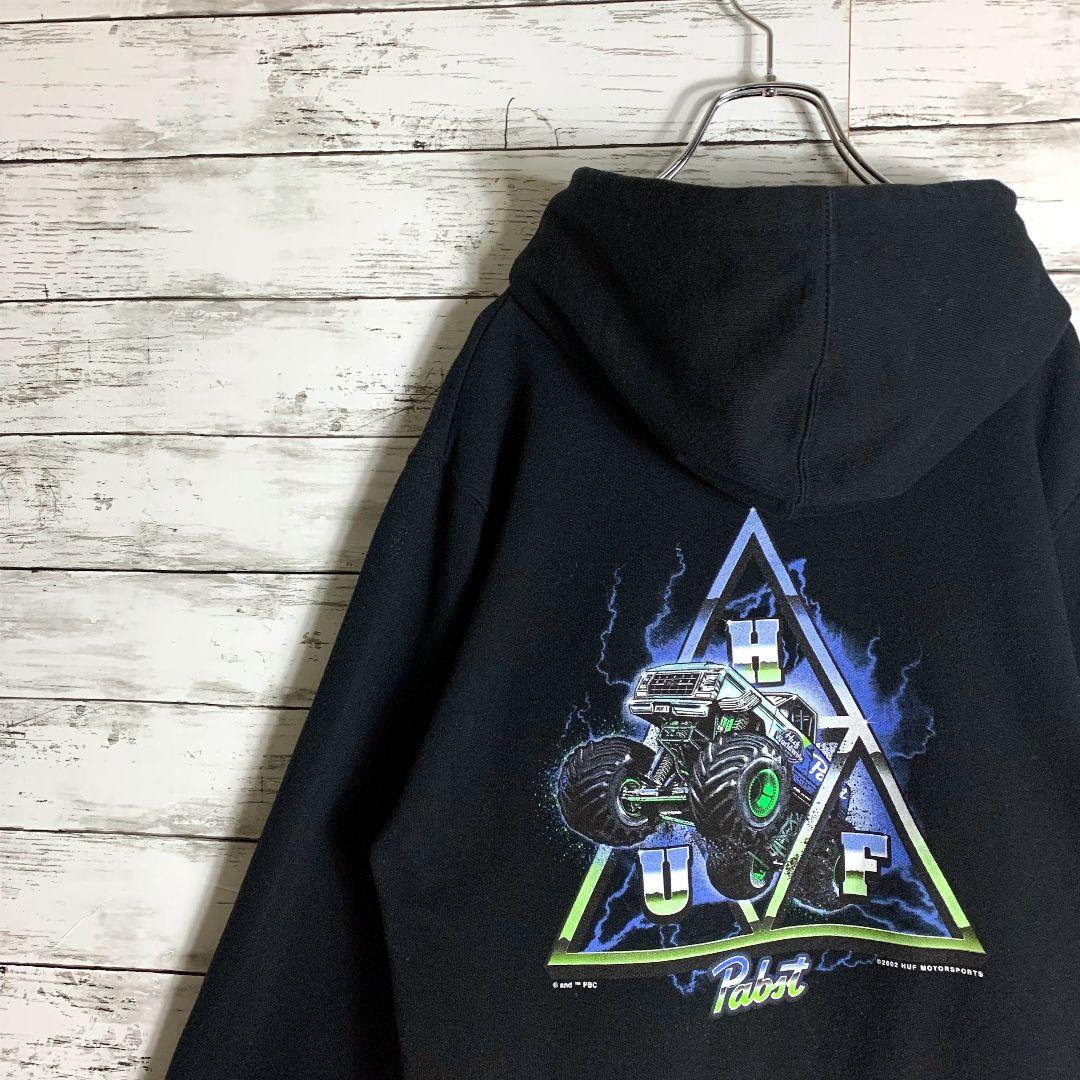 803【パブストブルーリボンとのコラボ！】ハフ☆バックプリント入りパーカー