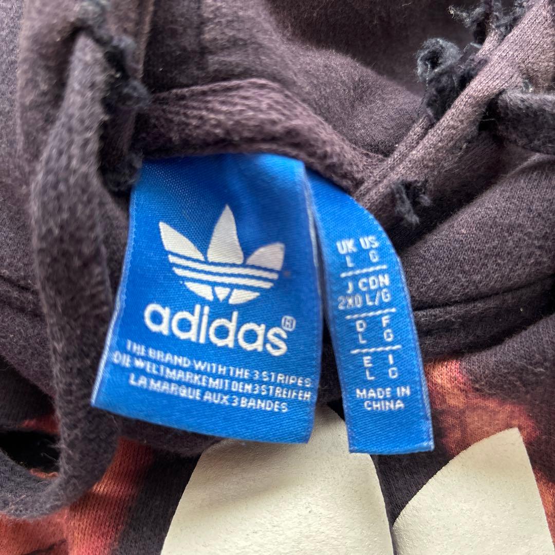 鬼フェード adidas ヴィンテージ加工 パーカー - メルカリ