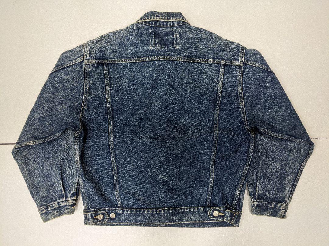 国産品 90s ELJOHN ケミカルウォッシュ 短丈 ボックス 厚手 デニム ジャケット・アウター
