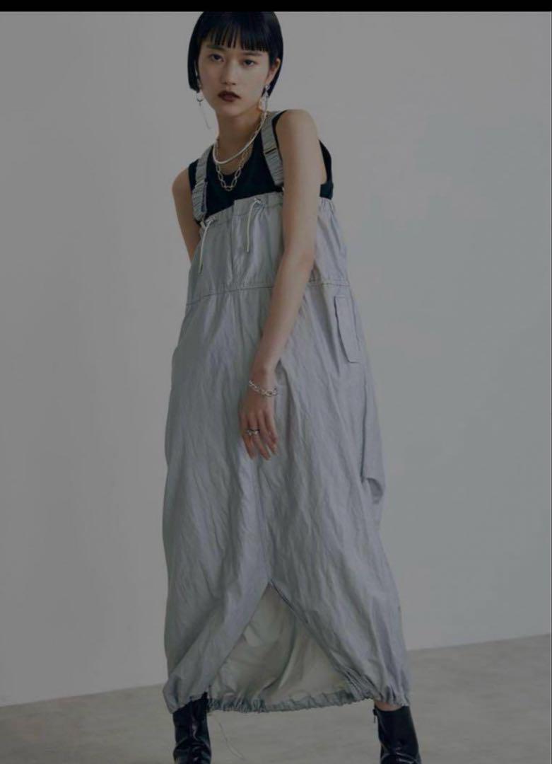 【AMERI】 MANY WAY SUSPENDER SKIRT シルバー