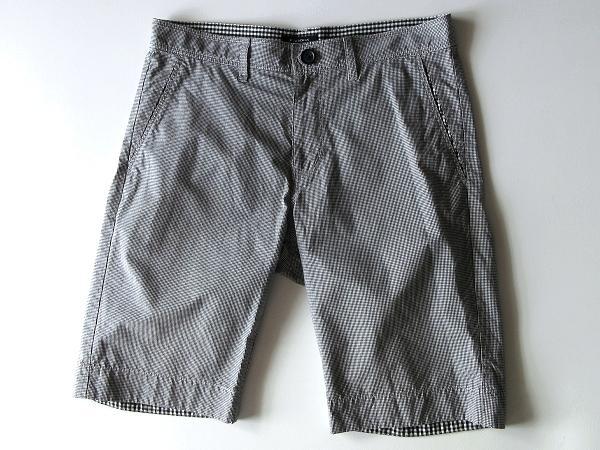 バーバリーブラックレーベル ロゴワッペン ギンガムチェック ショートパンツ