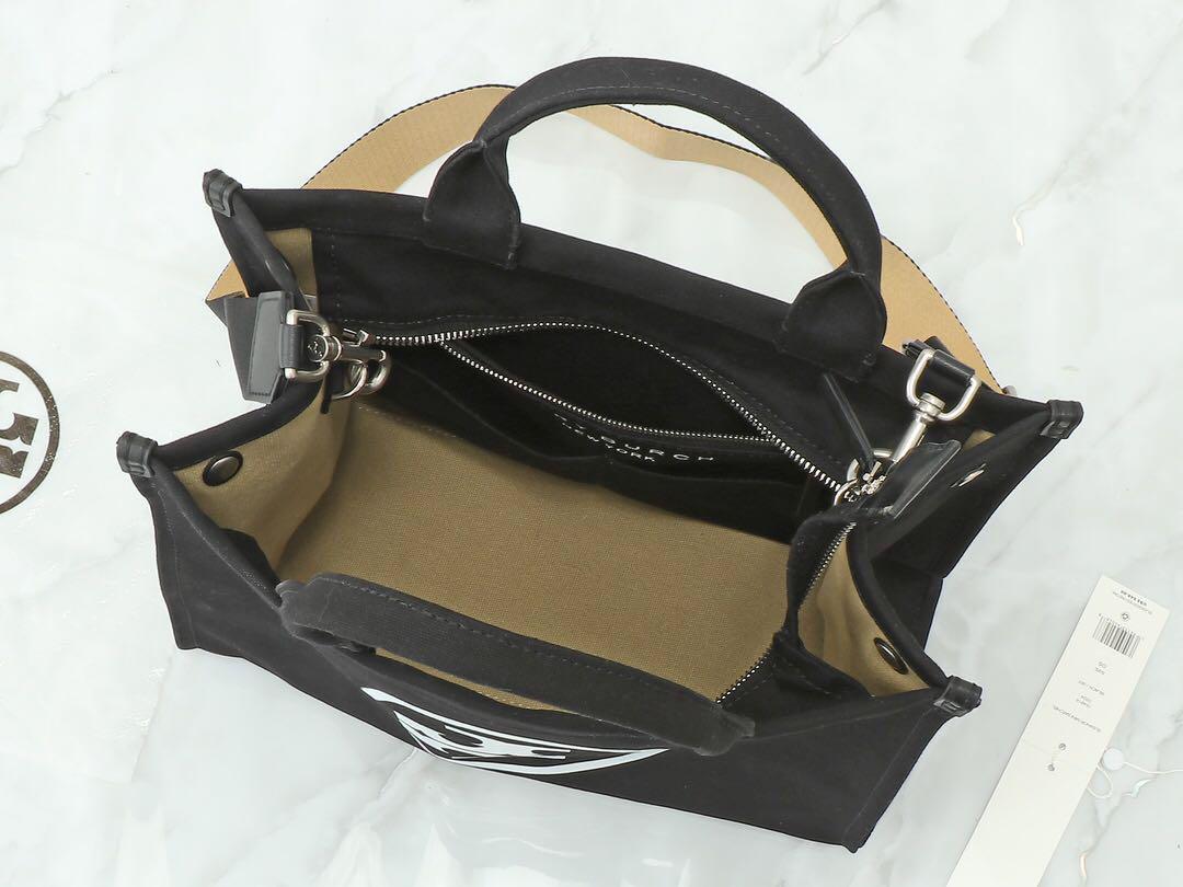 TORY BURCH エラキャンバス スモールトートバッグショルダーバッグ
