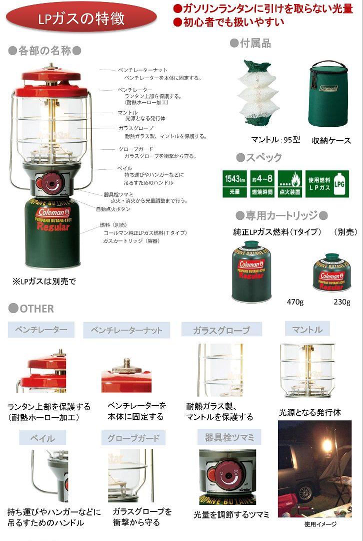 新品未使用　Colemanコールマン　2500ノーススターLPガスランタン　赤