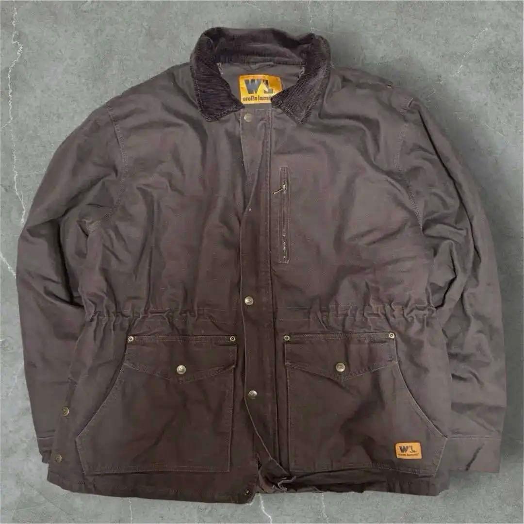 WellsLamont ダックジャケット キルティング フード取り外し可能 WellsLamont ダックジャケット キルティング フード取り外し可能