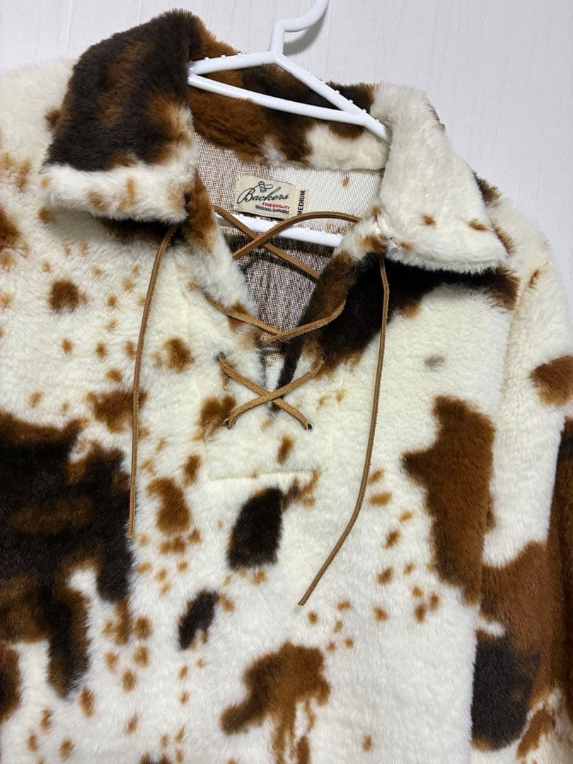 アニマル柄カウ牛柄プルオーバーアメカジヴィンテージ好きにM