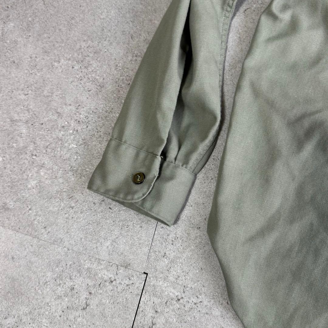 美品 60s 70s シアーズ 開襟シャツ フラップ オリーブ M 美品 60s 70s シアーズ 開襟シャツ フラップ オリーブ M