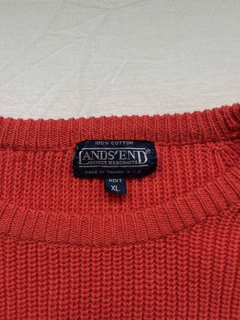 80〜90s lands end cotton sweater