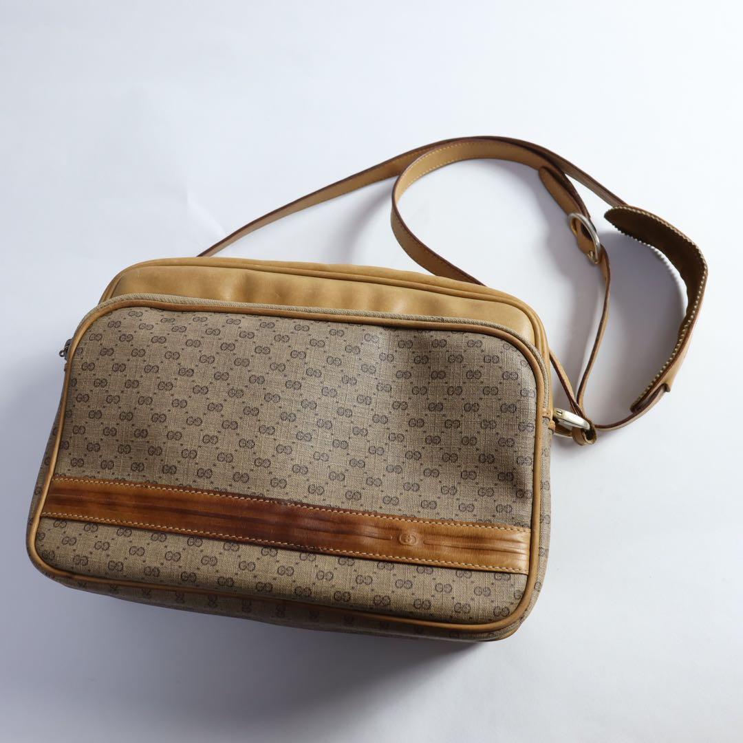 GUCCI グッチ　ヴィンテージ ショルダーバッグ マイクロGG柄