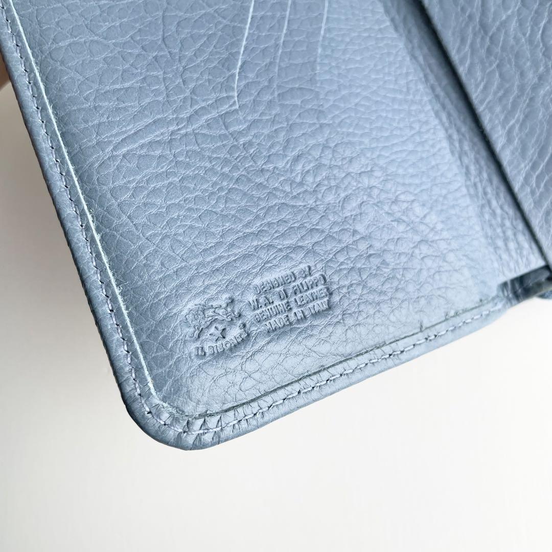 イルビゾンテ IL BISONTE 二つ折り財布 財布 限定ブルー 新品