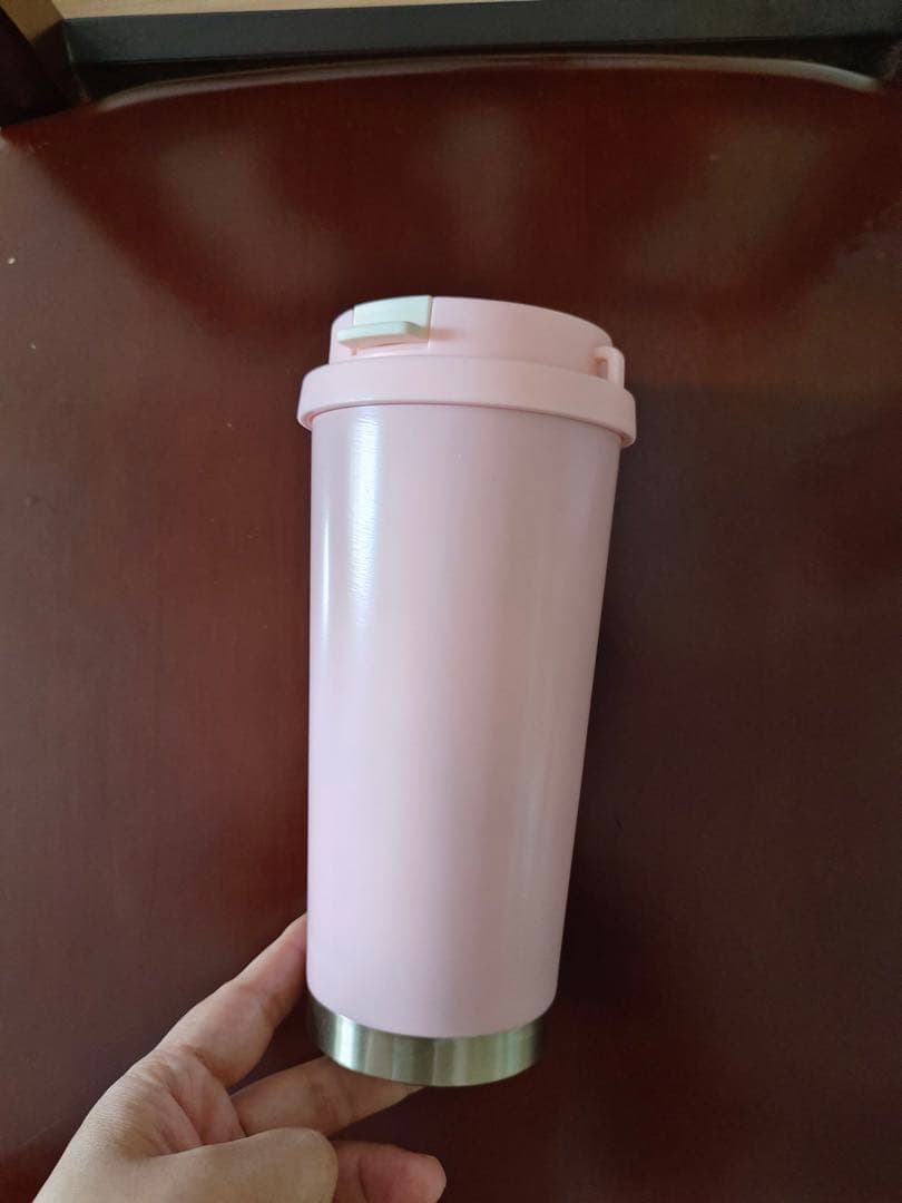 ピンク ステンレス製タンブラー