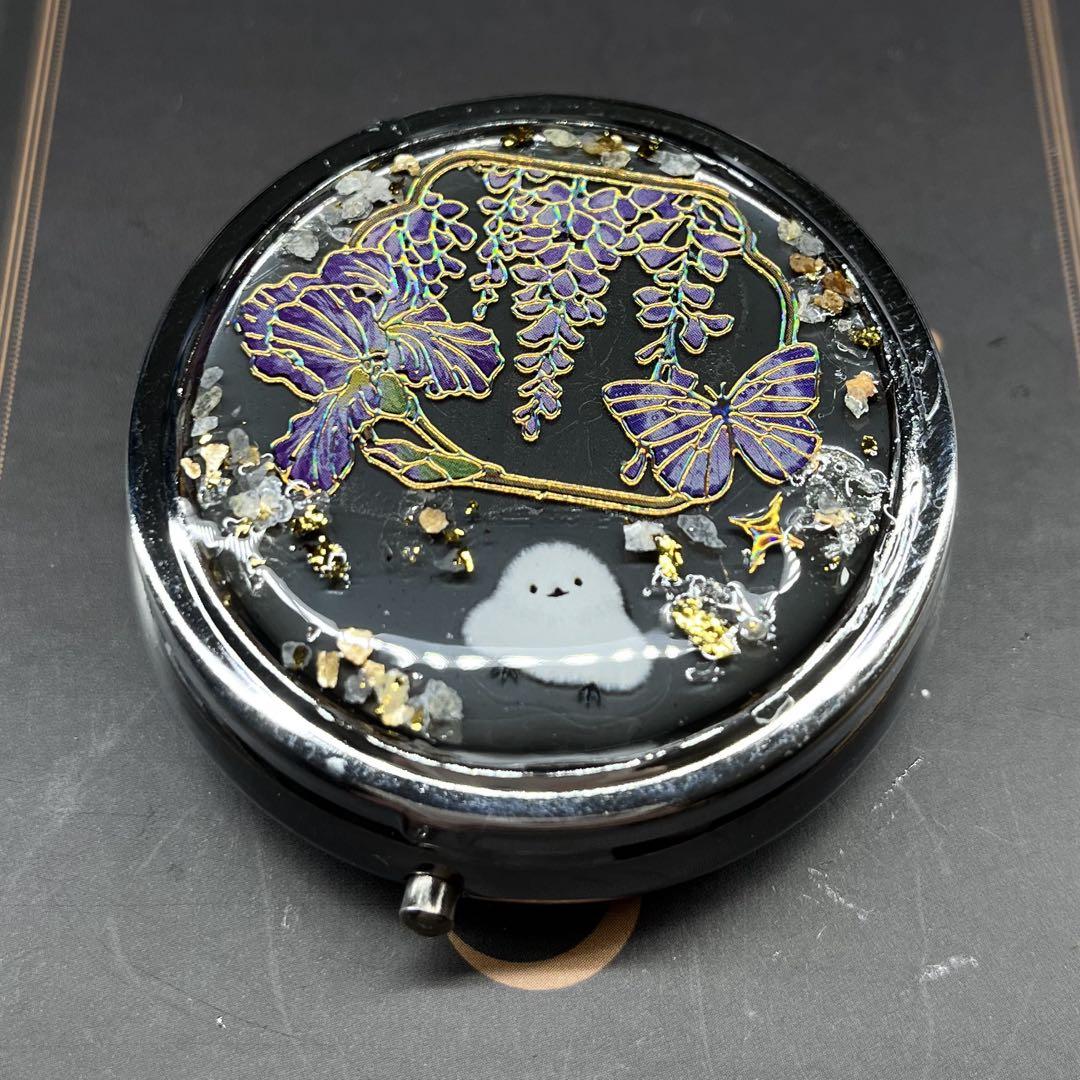 シマエナガ❁⃘*.゜レジンピルケース 雪の結晶