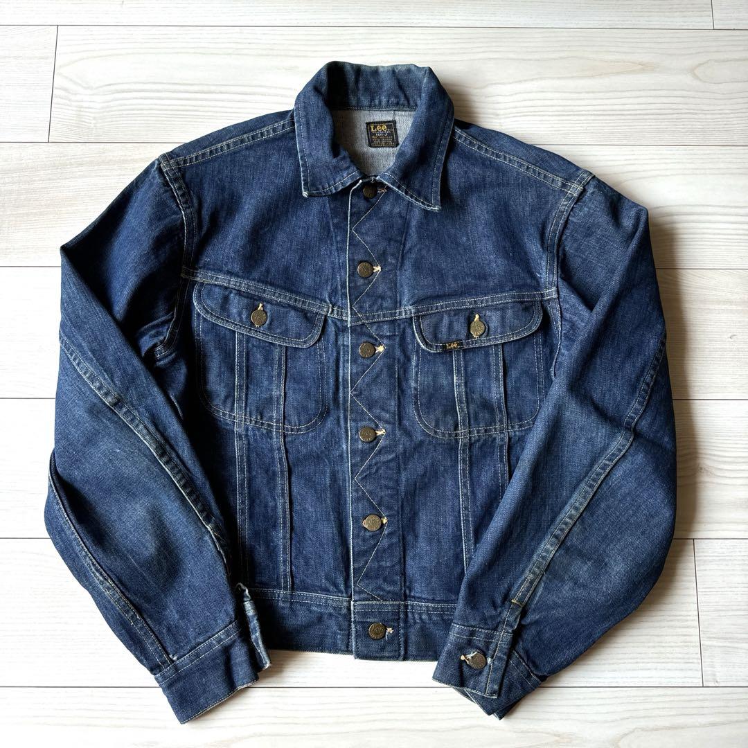 濃紺　美品　希少　Lee 101j デニムジャケット　60's 四角黒タグ　42