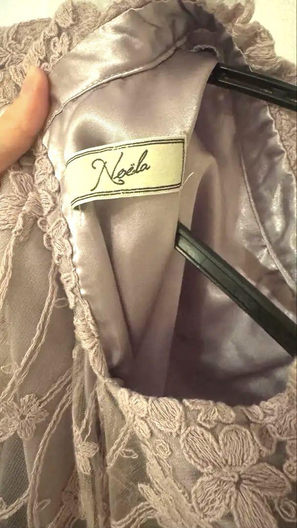 Noela レースロングワンピース　ラベンダーS
