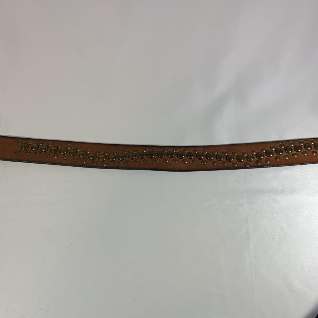 【在庫処分】 ベルト リプレイ REPLAY レザーベルト スタッズ 80 本革 レザー 小物