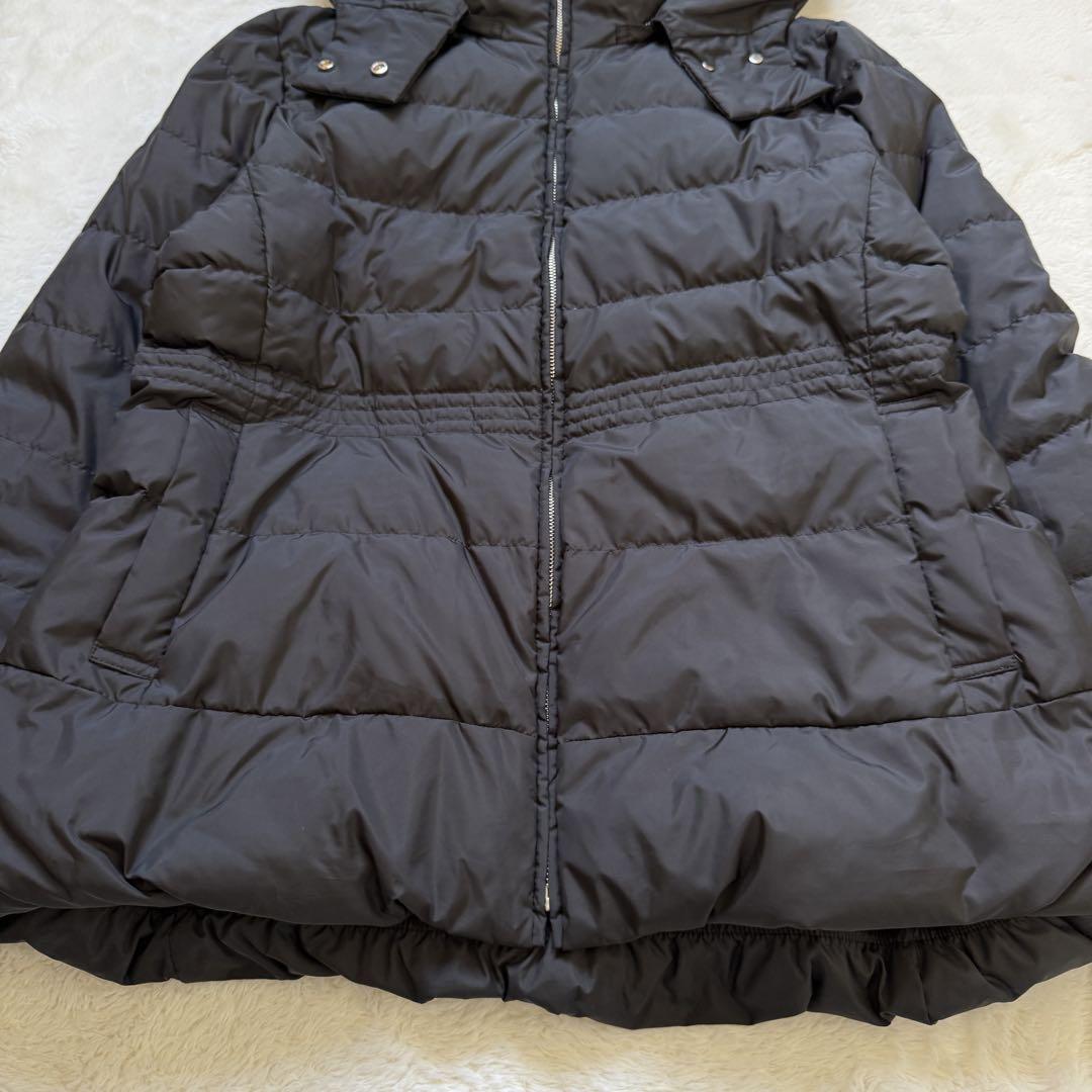 組曲 洗える・2WAY ライトタフタショートダウン 黒 5 XL