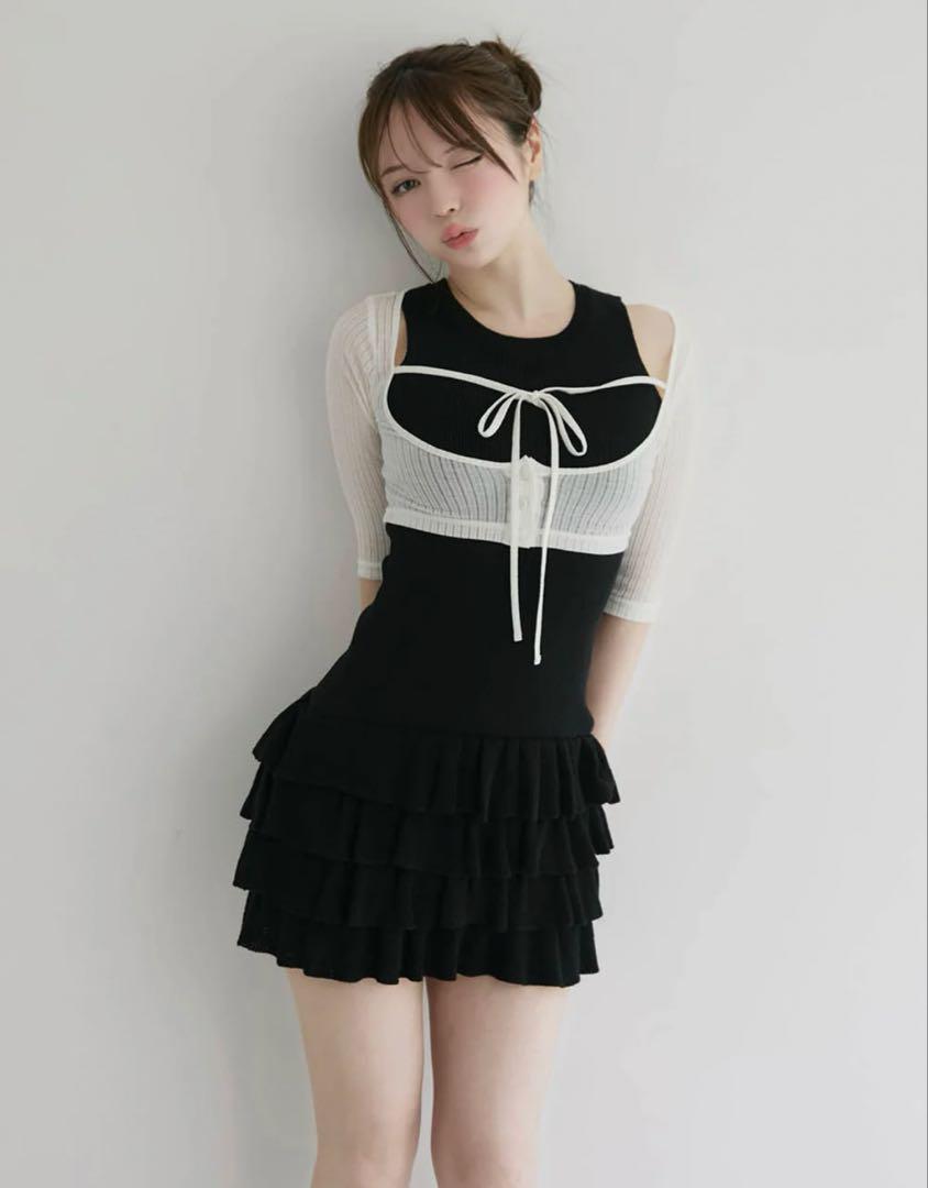 andmary Sophia frill set dress ワンピース ANDMARY Sophia frill set dress - メルカリ