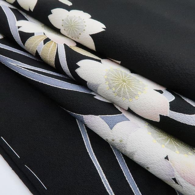 N-454◇未着用 正絹 桜 手描き友禅 作家物落款 手縫い仕立て 訪問着 着物