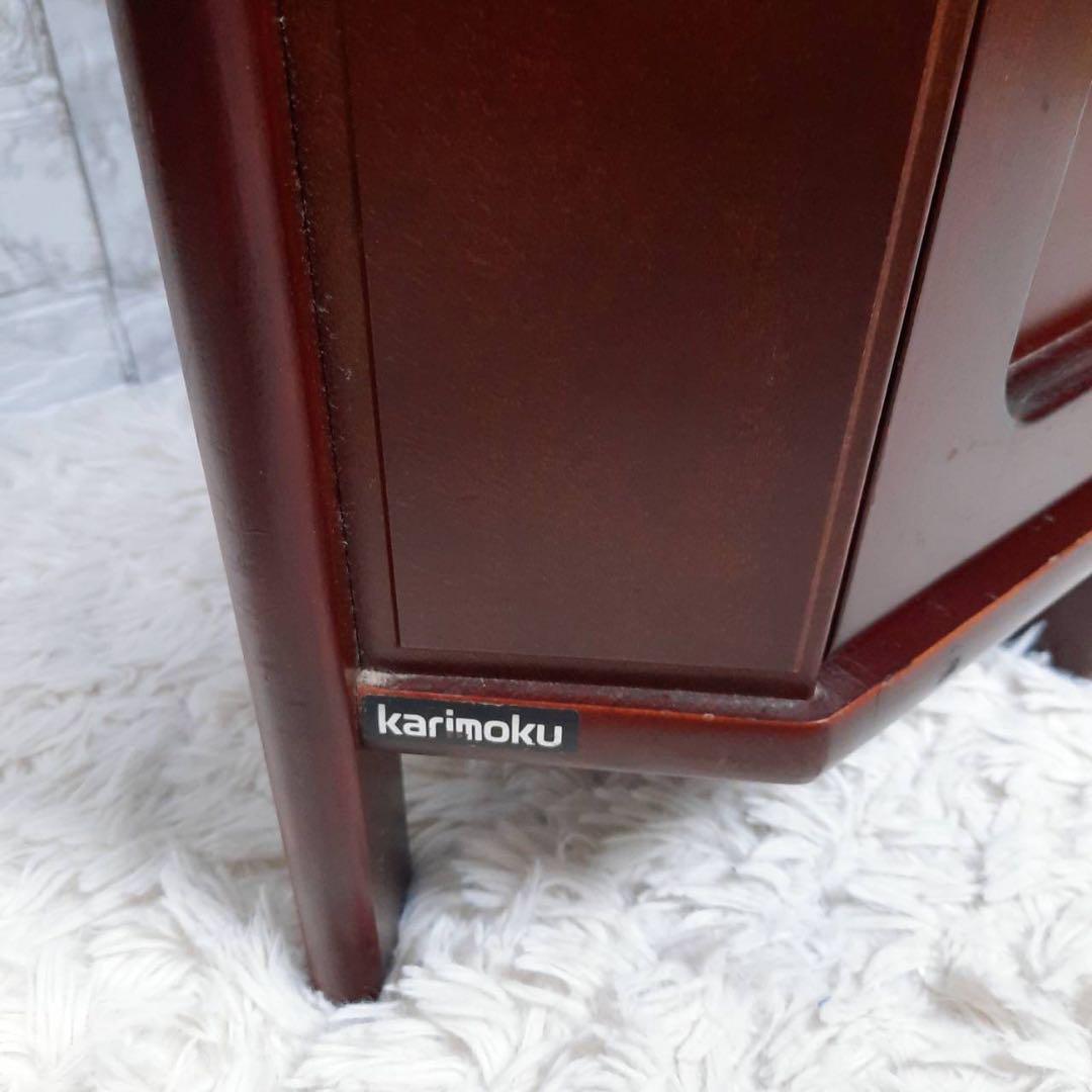 Karimoku カリモクコーナーテーブル 棚 花台 電話台