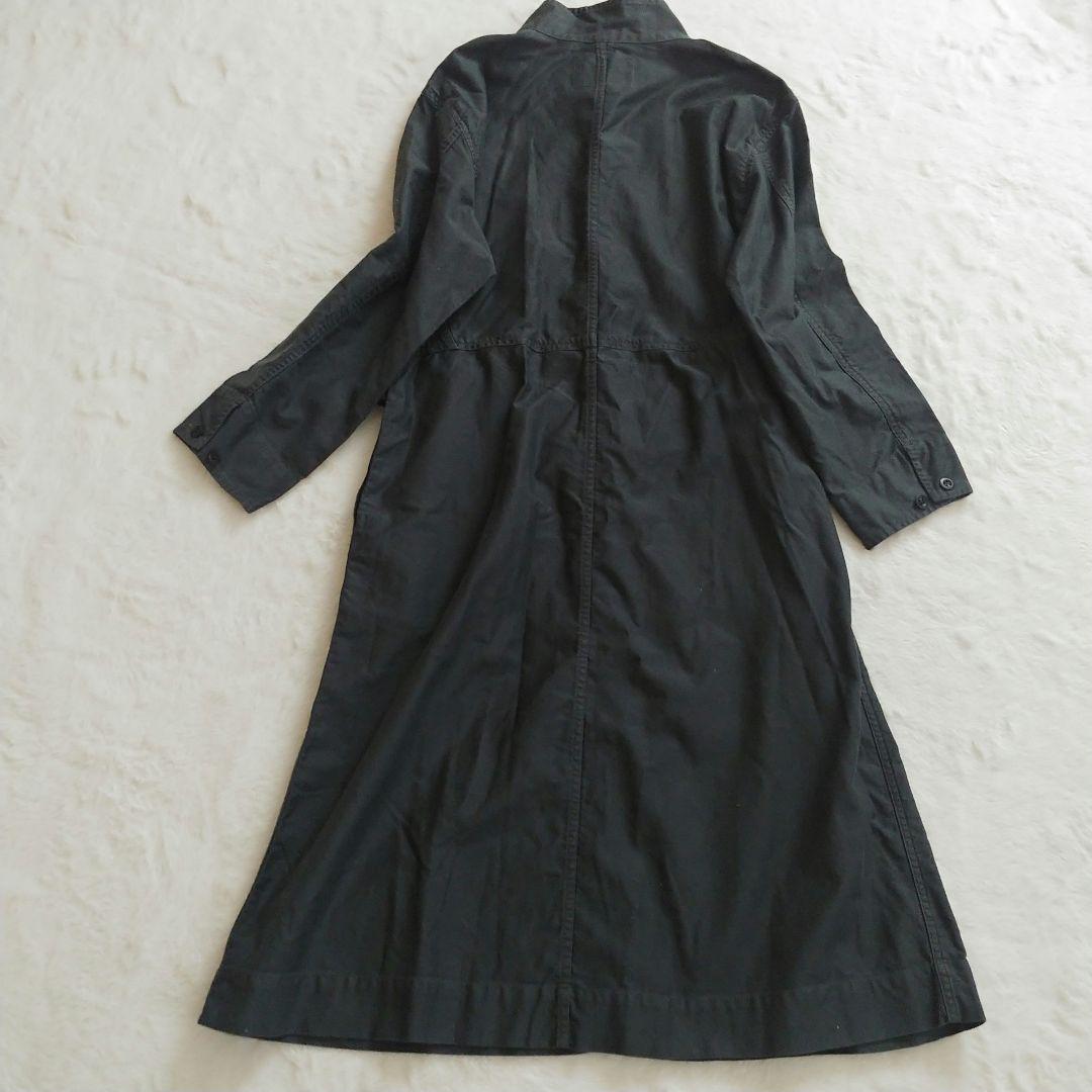 マーガレット・ハウエル　美品ブラック 半袖 シャツワンピース 新品☆マーガレットハウエル☆ベルト付き☆コットンシャツ