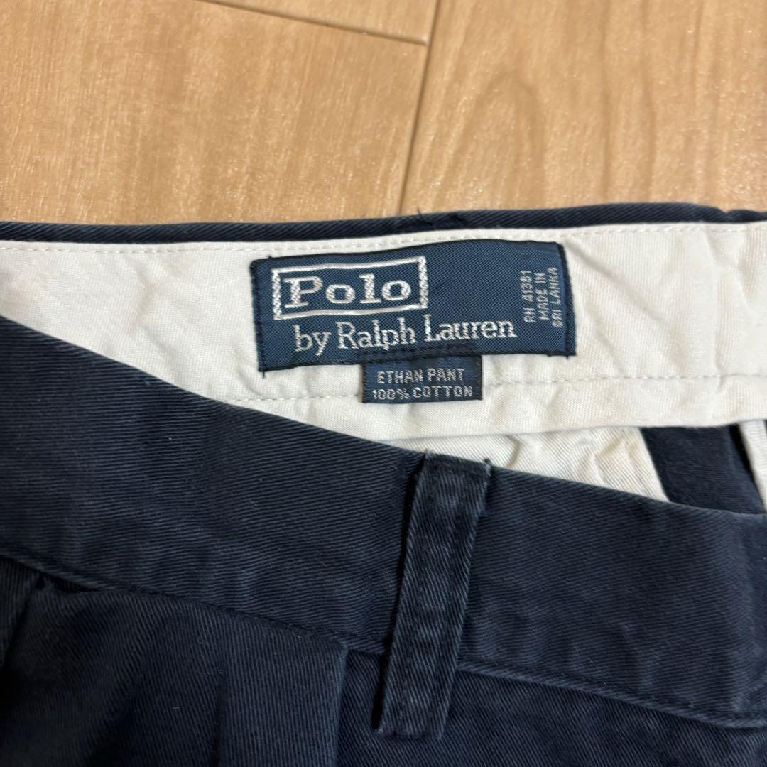 90s Polo by Ralph Lauren ネイビー 2タック ポロチノ - メルカリ