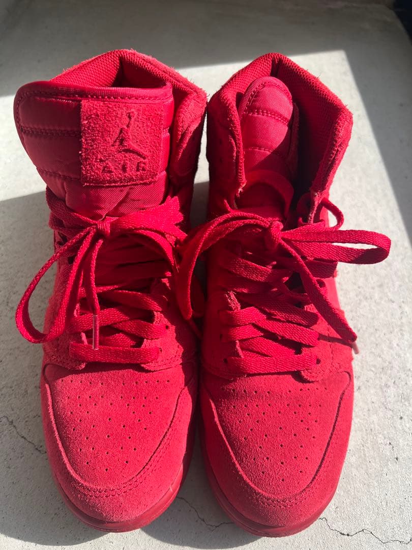 エアジョーダン ハイカット スニーカー 24.5cm レッド24.5cm NIKE