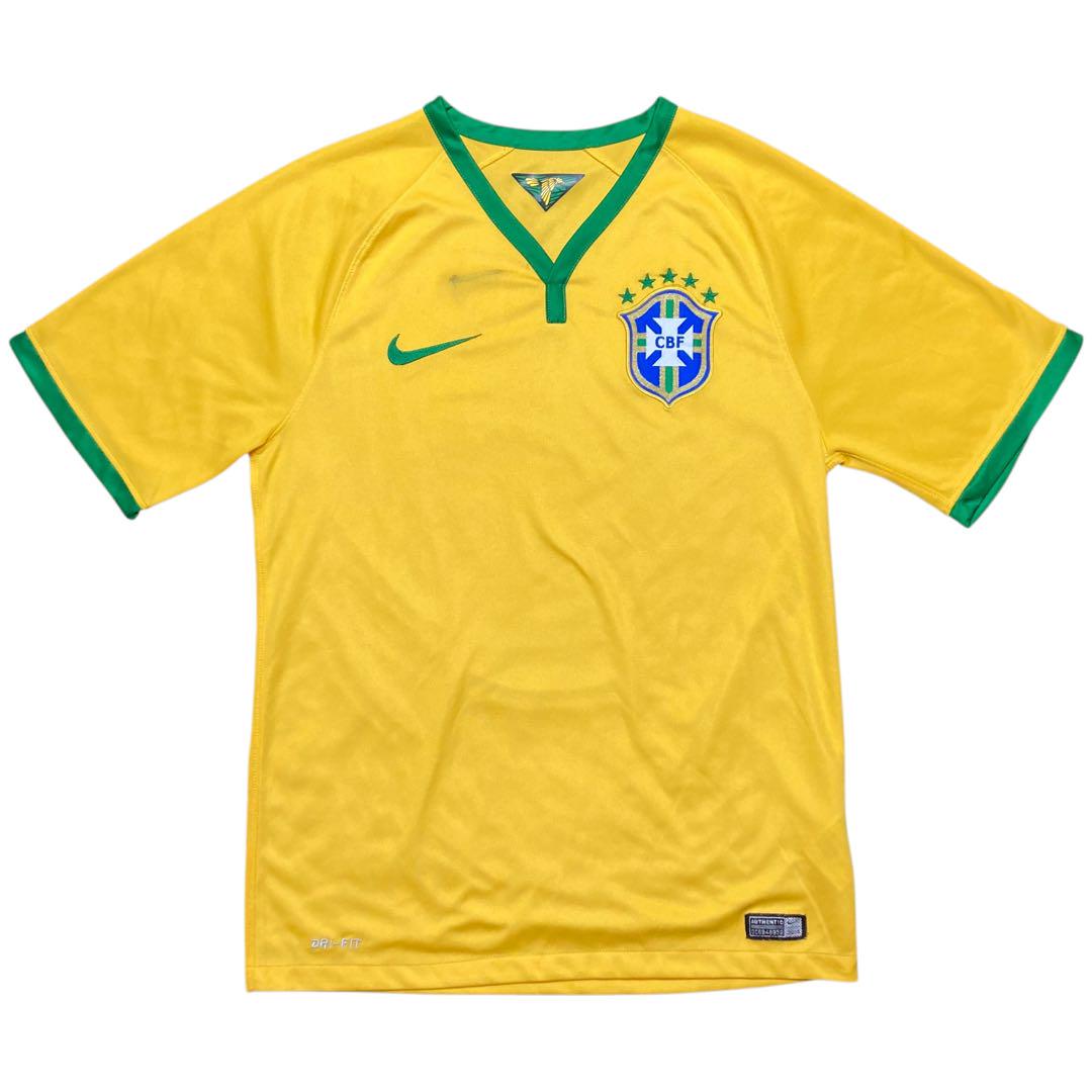 律玖 レア 2014w杯ブラジル代表ゲームシャツ authenticCBF