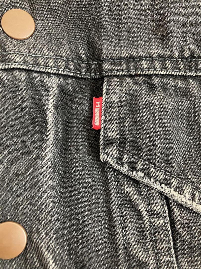 <H>BLACK DENIM BOA JACKET 裏ボアデニムジャケット S 画像8