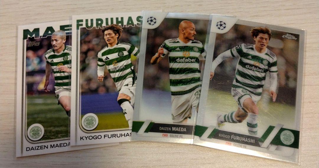 TOPPS サッカーカード 4枚 セルティック 前田大然 古橋亨梧