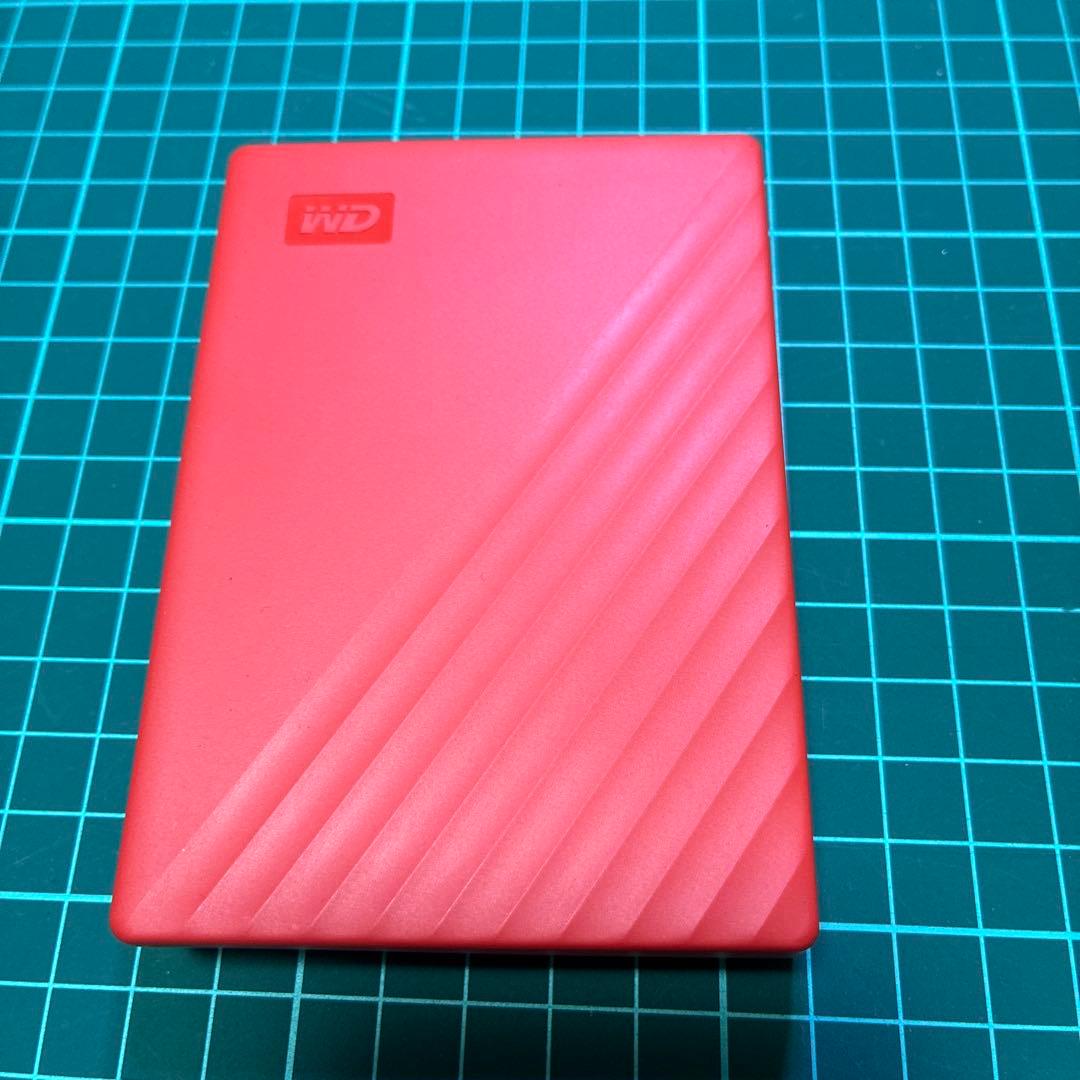 WD My Passport 外付けHDD 4T 赤目立った傷や汚れなし