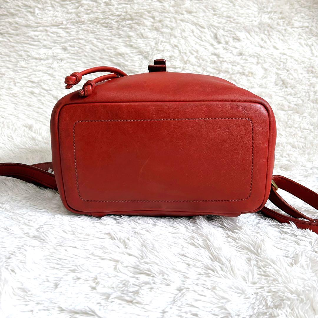【公式サイト】正規ブランド品通販 リュック 9858 COACH OLD 90s 希少 オールレザー 赤 レッド バッグ