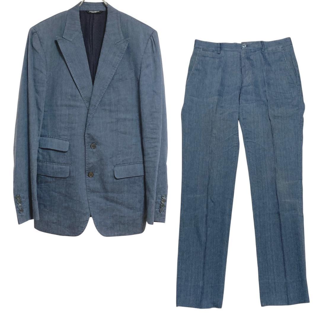 DOLCE&GABBANA セットアップ　スーツ　リネン　イタリア製