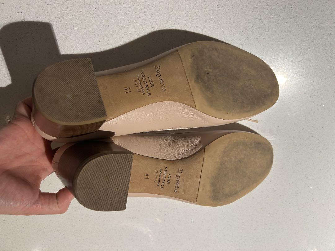 美品　repetto ピンクベージュ バレエシューズ 41 26.0