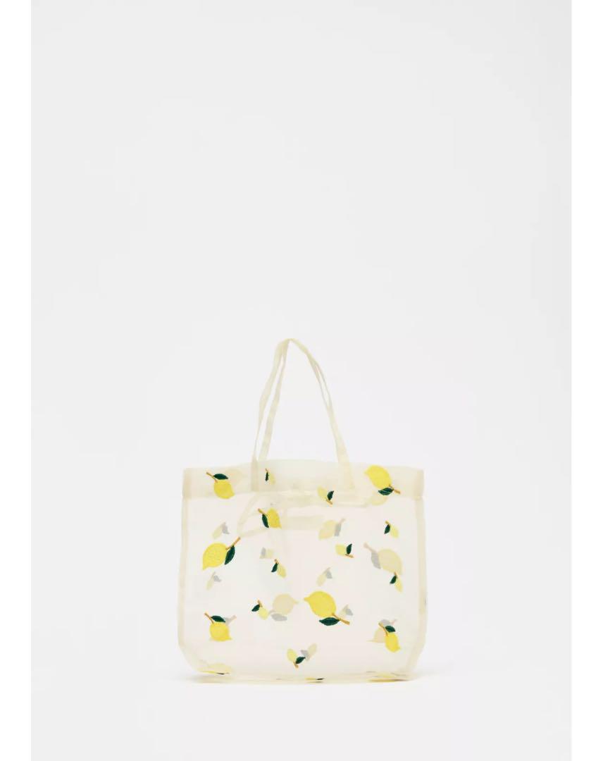 完売品 ZARA 刺繍入りファブリックバッグ 新品タグ付き - メルカリ