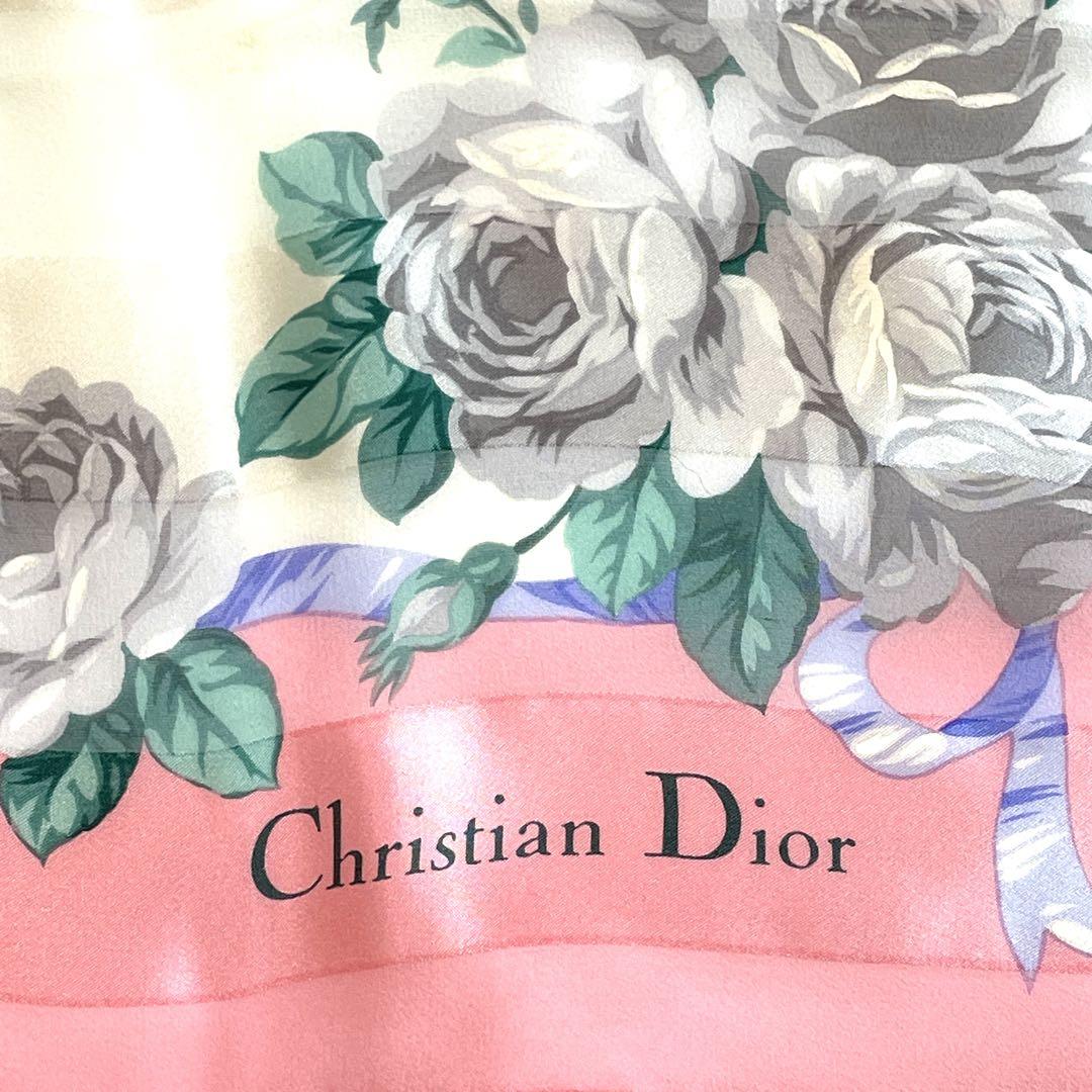 Christian Dior ヴィンテージ スカーフ シルク ピンク ローズ 品良く着こなすため スカーフ ヴィンテージ Dior Christian