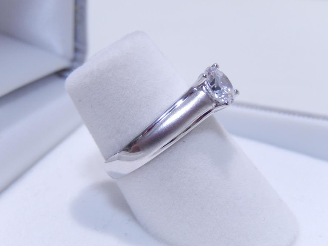 【管YA1130】10K CZ ダイヤ リング 13～14号 約3.5ｇK10