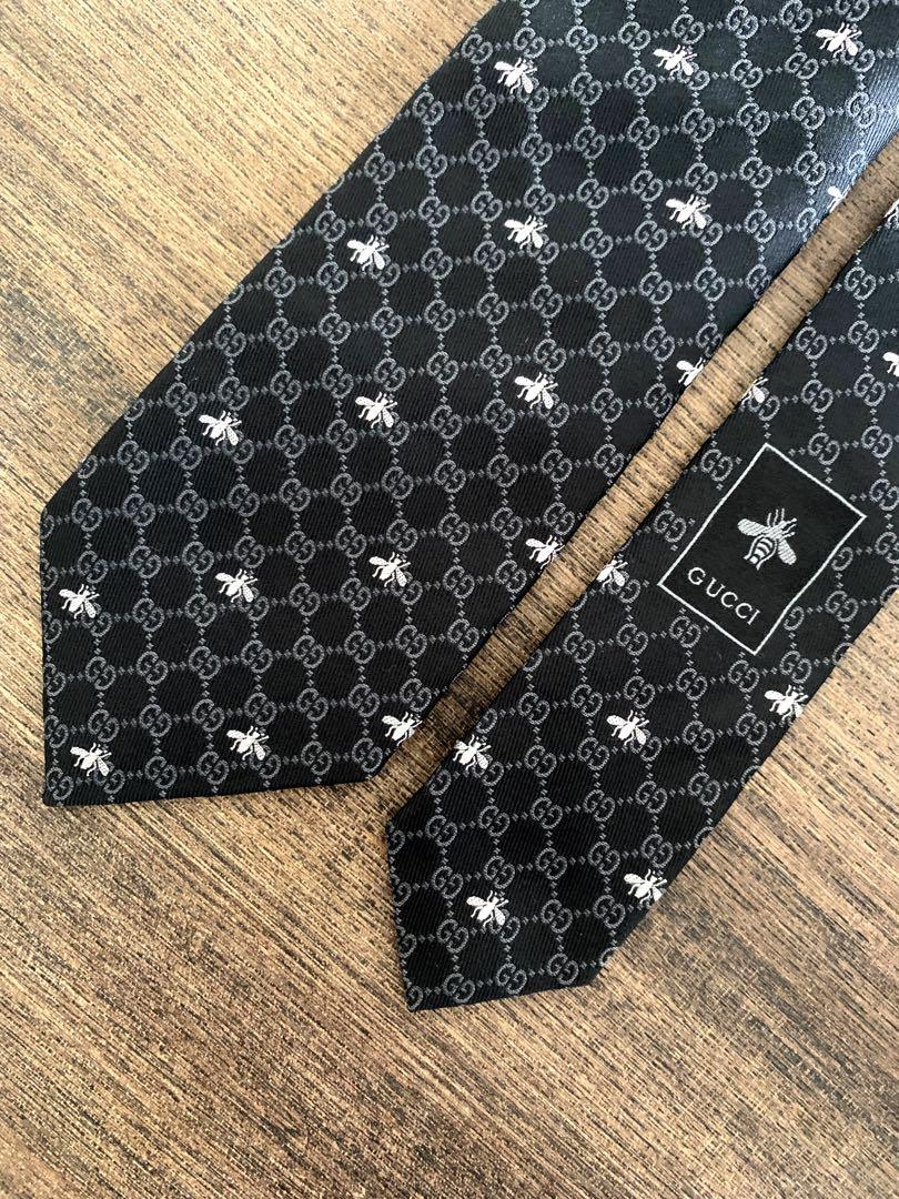 美品 GUCCI グッチ ネクタイ GG柄 BEE ハチ（極美品 GUCCI