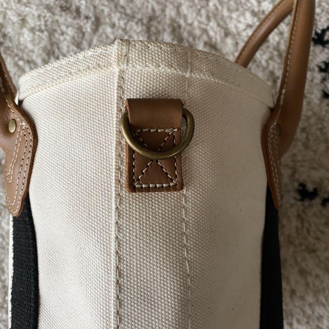 L.L.Bean キャンバストートバッグ　持ち手レザー　エルエルビーン