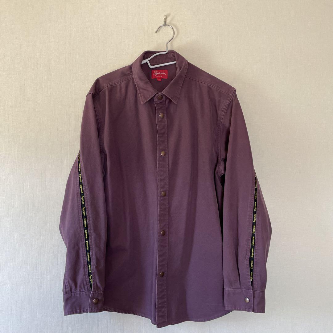 【破格値下げ】
 supreme 20aw logo taping work shirt 新品 シャツ
