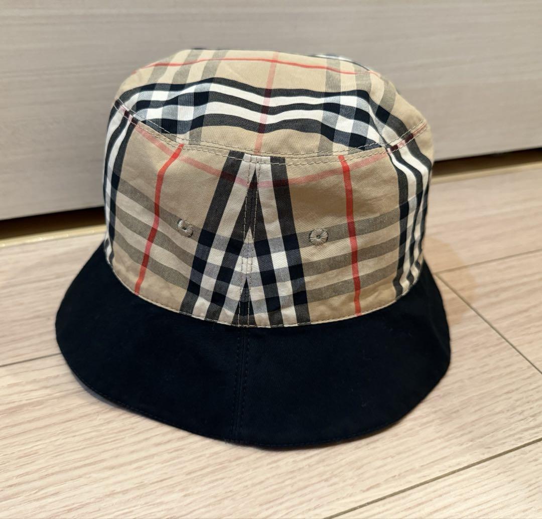 BURBERRY バーバリー バケットハット リバーシブル ブラック Lサイズ