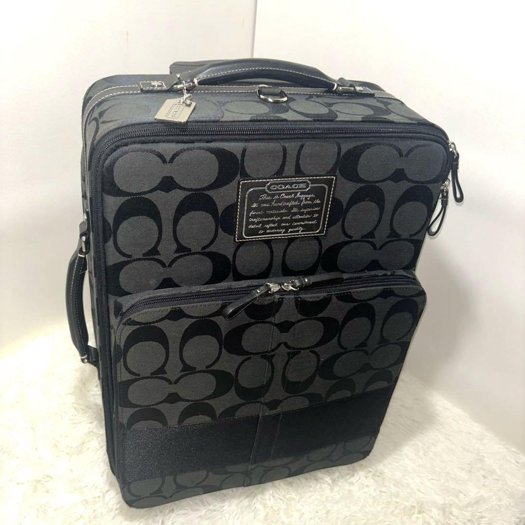 [希少] COACH  キャリーケース シグネチャーストライプ  F77180