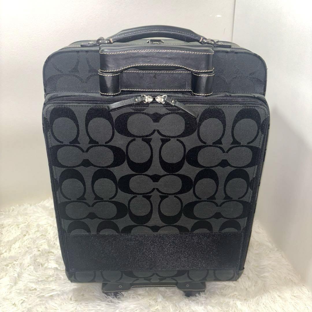 [希少] COACH  キャリーケース シグネチャーストライプ  F77180