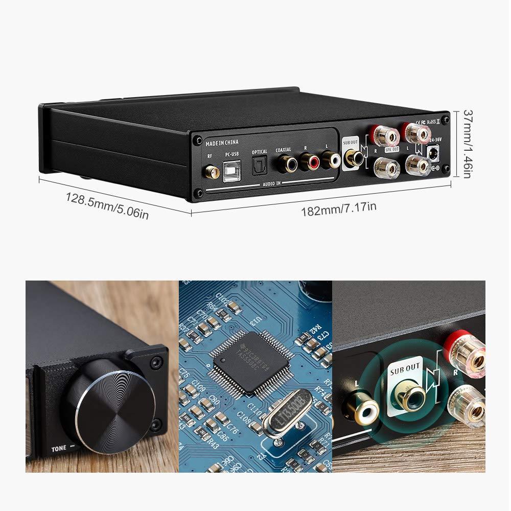 【美品】 AIYIMA Bluetooth USB DAC アンプ 120W×2