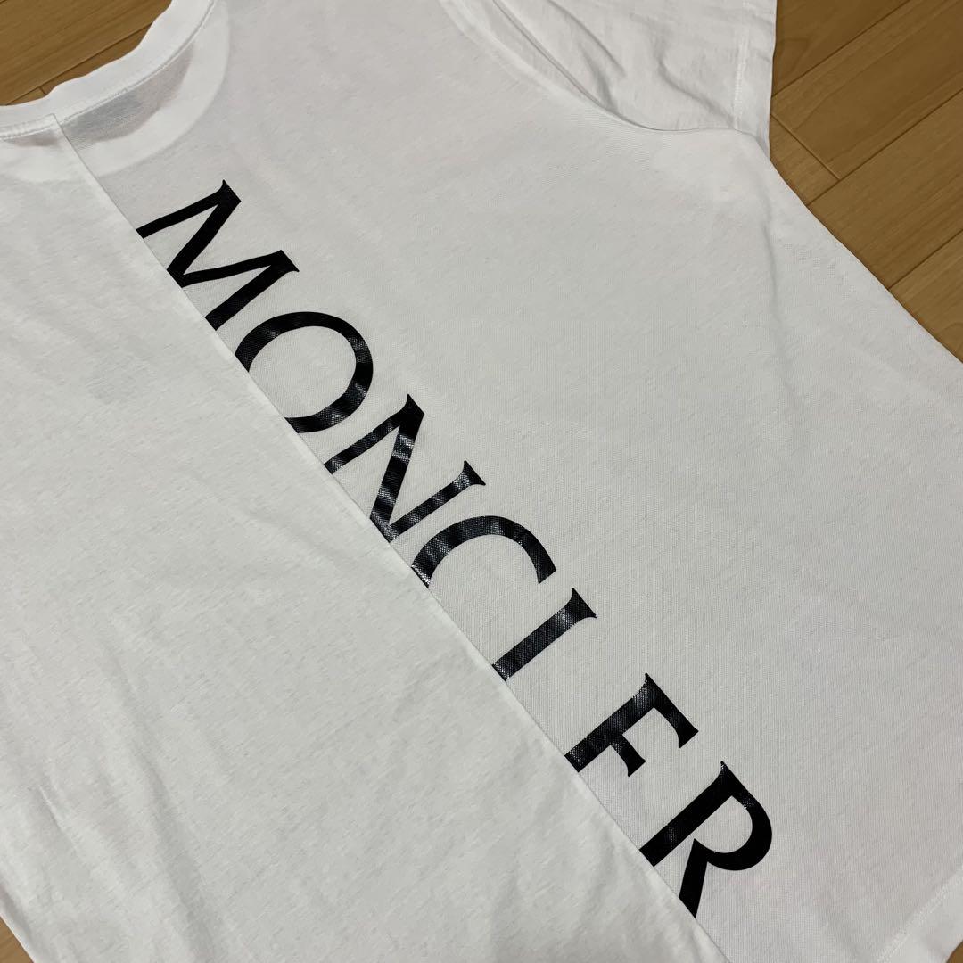 人気］MONCLER モンクレール ホワイト Tシャツ バックロゴ 4S426