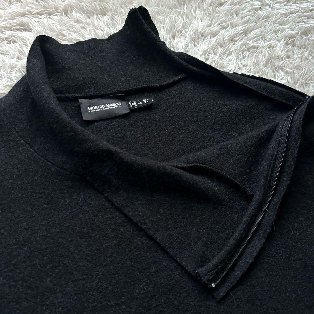 ★ネックジップ★ GIORGIO ARMANI ハイネックニット グレー L