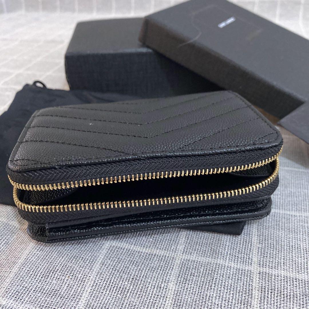 【Saint Laurent】マトラッセ ジップアラウンド ウォレット キルティングレザー製 カサンドラSAINT LAURENTマトラッセ